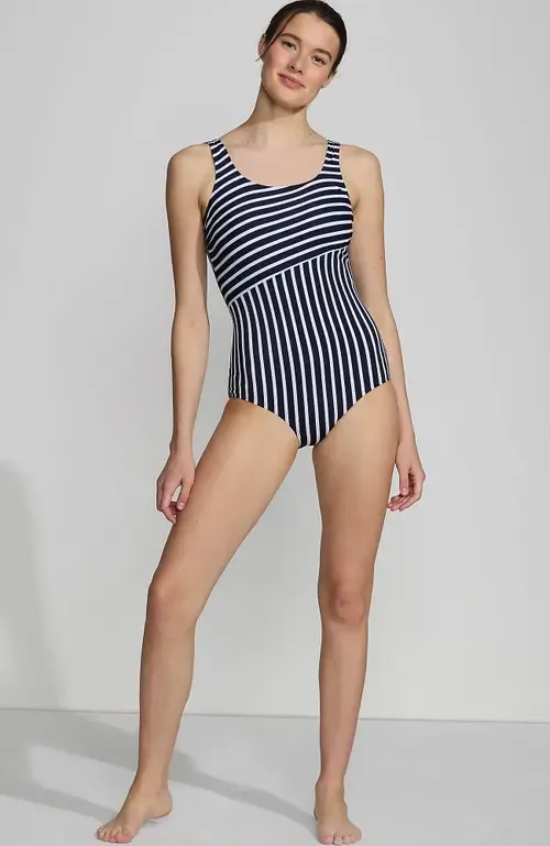 DD-Cup Scoop Neck One Piece Swimsuit by Lands' End