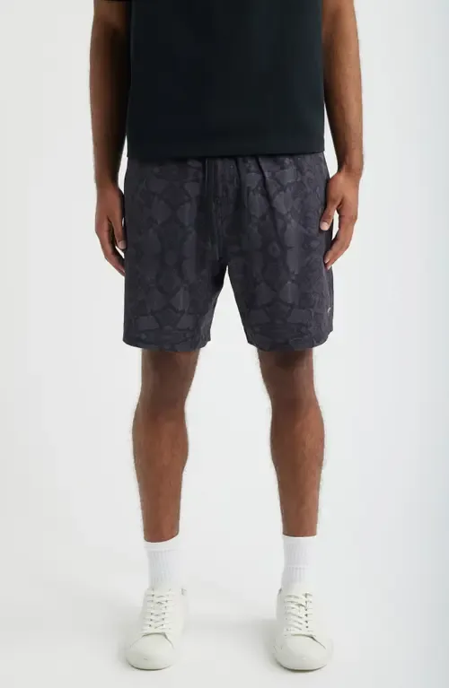 Verona Tech Snakeskin Print Drawstring Shorts by SANTO STUDIO