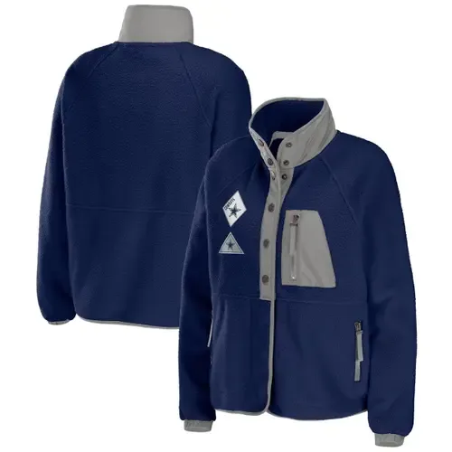 WEAR by Erin Andrews Dallas Cowboys Polar Fleece Raglan Full-Snap Jacket by WEAR by Erin Andrews