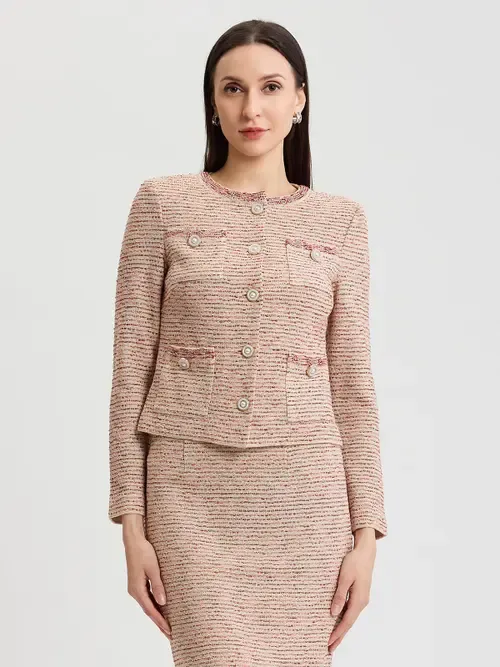 Heritage Ribbon Tweed Knit Jacket
