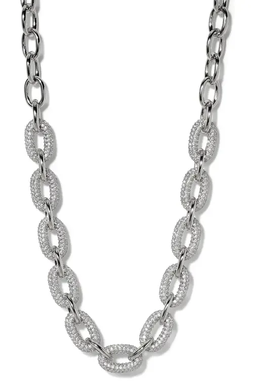 Alma Drama Pavé Link Necklace