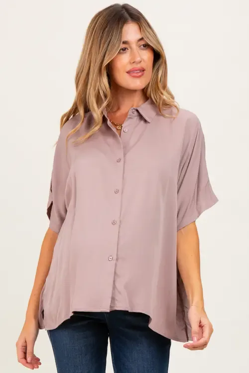 Dolman Sleeve Button Down Blouse by PinkBlush