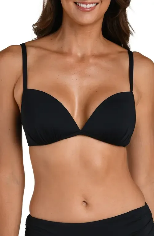 Deep Plunge Bikini Top by La Blanca