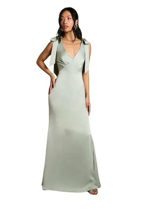 Satin Back Maxi Bridesmaid Dress by Coast
