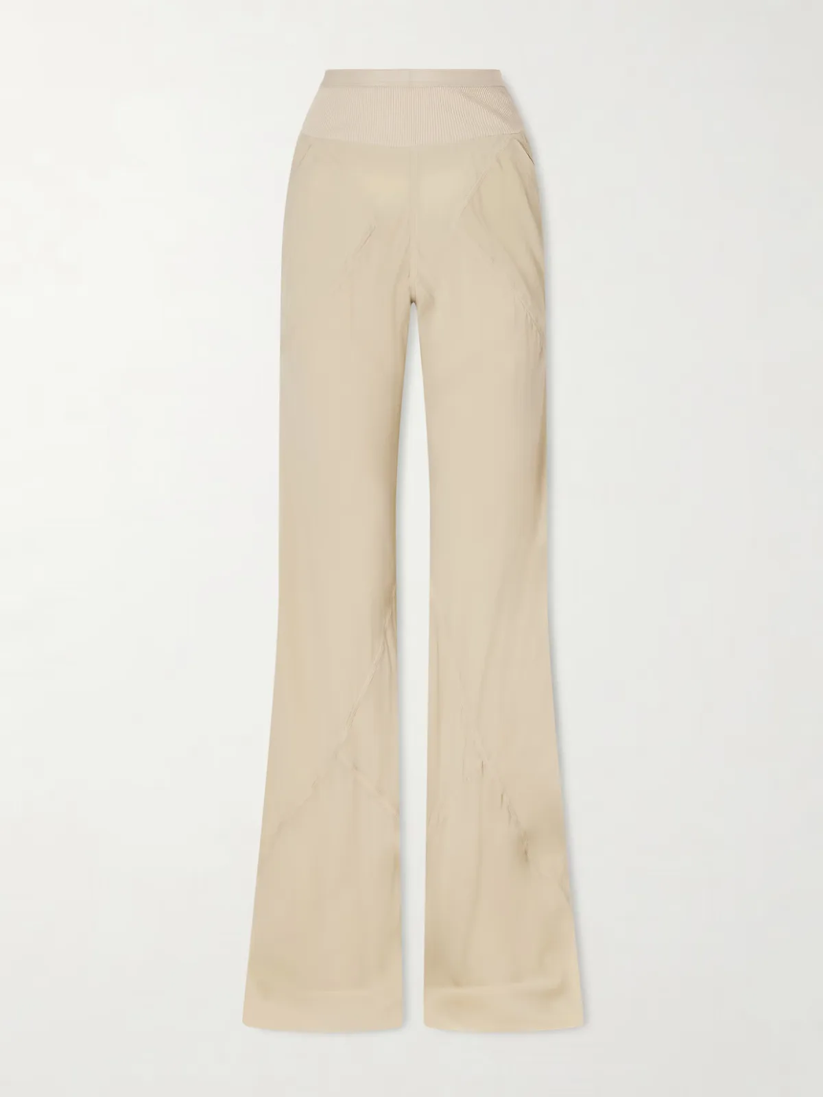 - Bias Silk-crepe Wide-leg Pants -