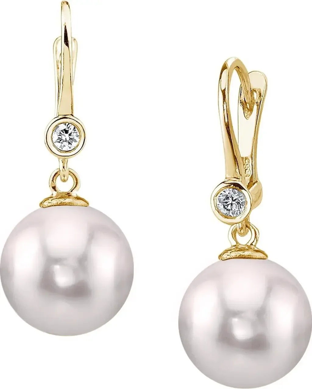 Akoya Pearl & Diamond Michelle Earrings by The Pearl Source