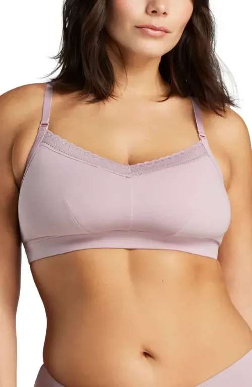 Organic Cotton Lace Balconette Bra
