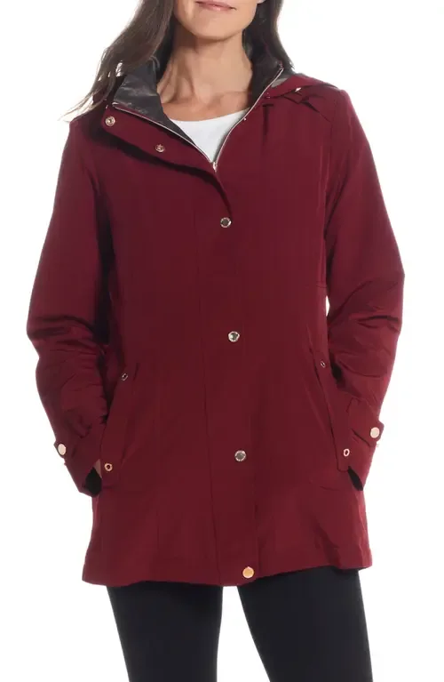 Water Resistant Zip Front Rain Jacket by Gallery