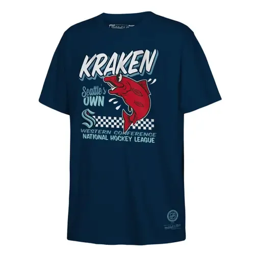 Mitchell & Ness Deep Sea Blue Seattle Kraken Concession Stand T-Shirt by Mitchell & Ness