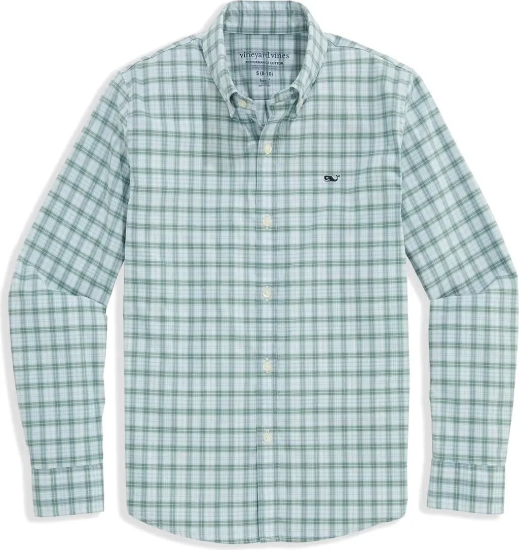 Lowcountry Plaid Performance Cotton Shirt by vineyard vines