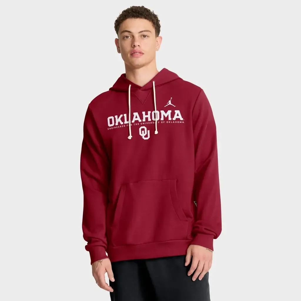 Jordan Brand Crimson Oklahoma Sooners 2025 Sideline Standard Issue Dri-FIT Hoodie by Jordan Brand