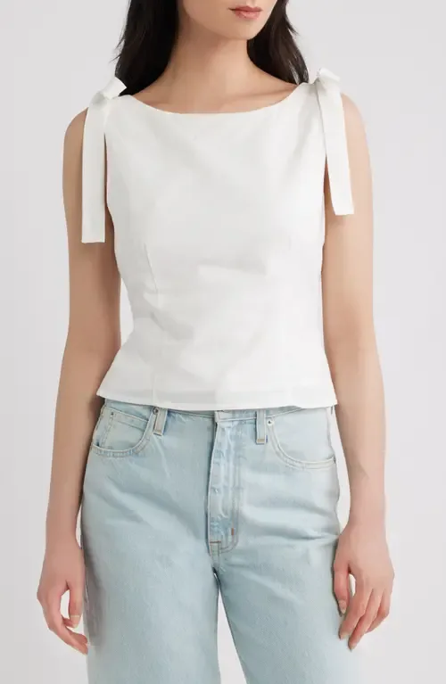 Everett Shoulder Bow Sleeveless Top by Petal & Pup