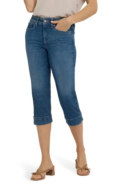 Marilyn Triple Stitch Crop Straight Leg Jeans by NYDJ