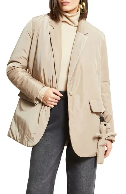 Puffer Blazer - Stone