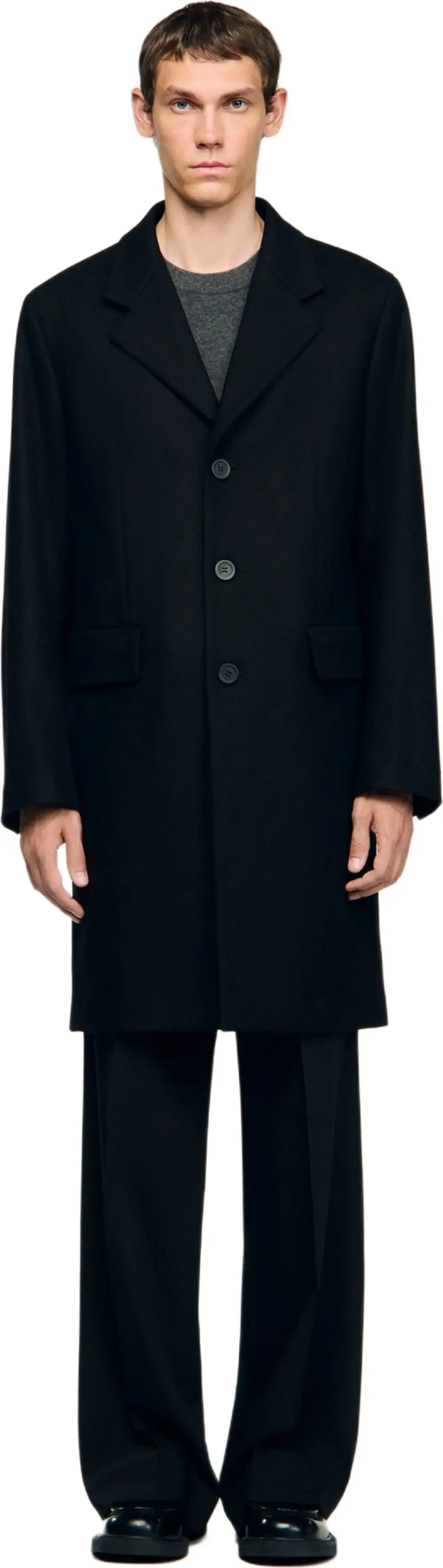 Wool and Cashmere Coat by SANDRO
