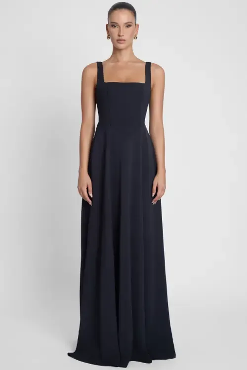 Siren Square Neck Corset Maxi Dress by LEAU