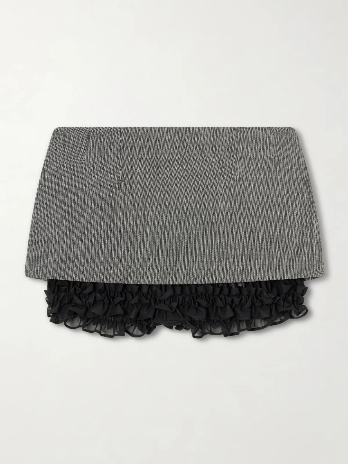 - Herringbone Wool-blend Shorts - by Magda Butrym