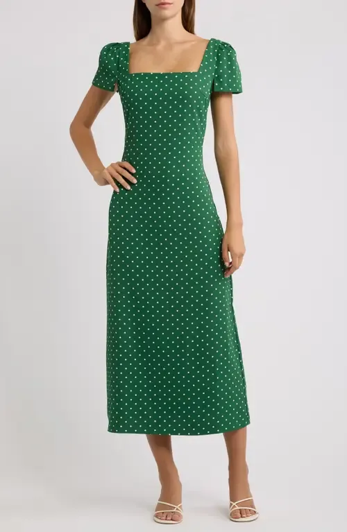 Square Neck Midi Dress by Odd Muse