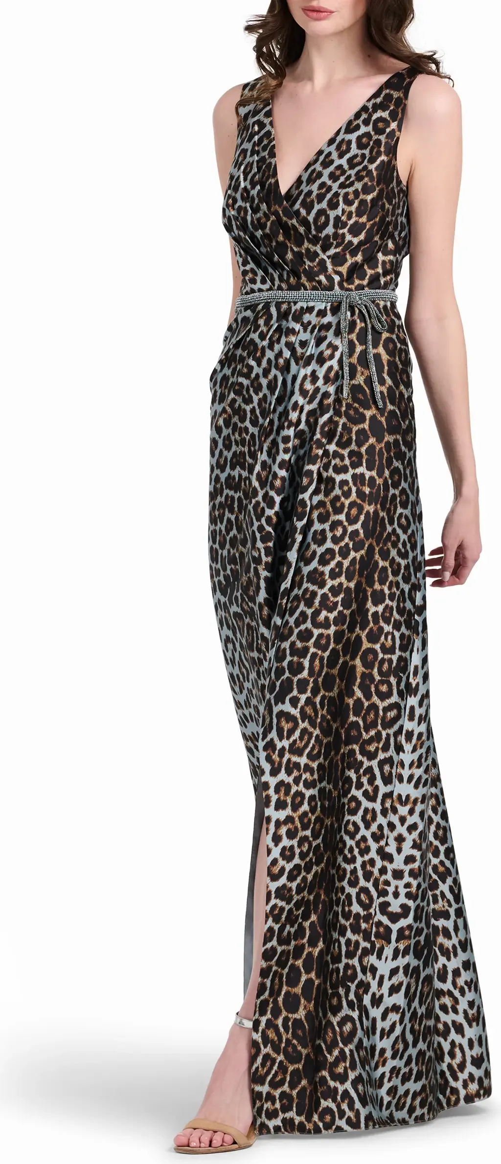 Animal Pleated Taffeta Gown by EMILY SHALANT
