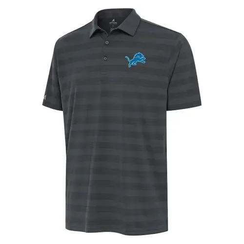 Antigua Pewter Detroit Lions Tunnel Polo by ANTIGUA