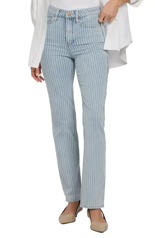Marilyn Stripe High Waist Straight Leg Jeans by NYDJ