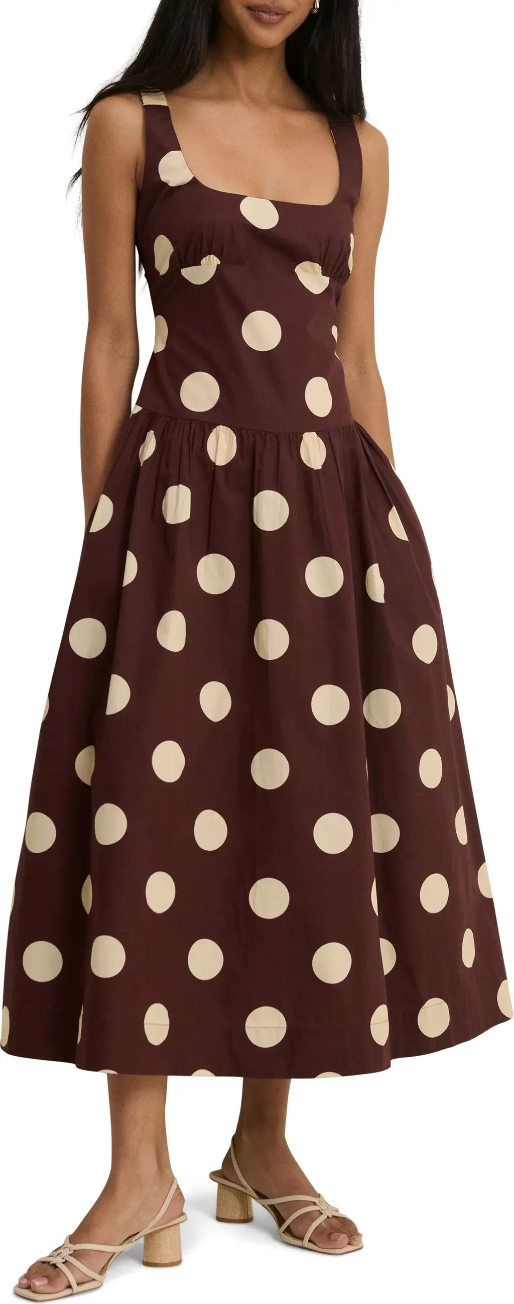 Soraya Dot Sleeveless Maxi Dress by Nobody's Child