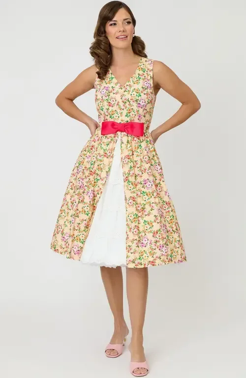 1960s Garden Party Swing Dress by Unique Vintage