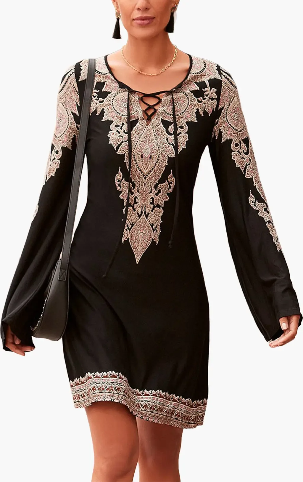 Lace Up Dress