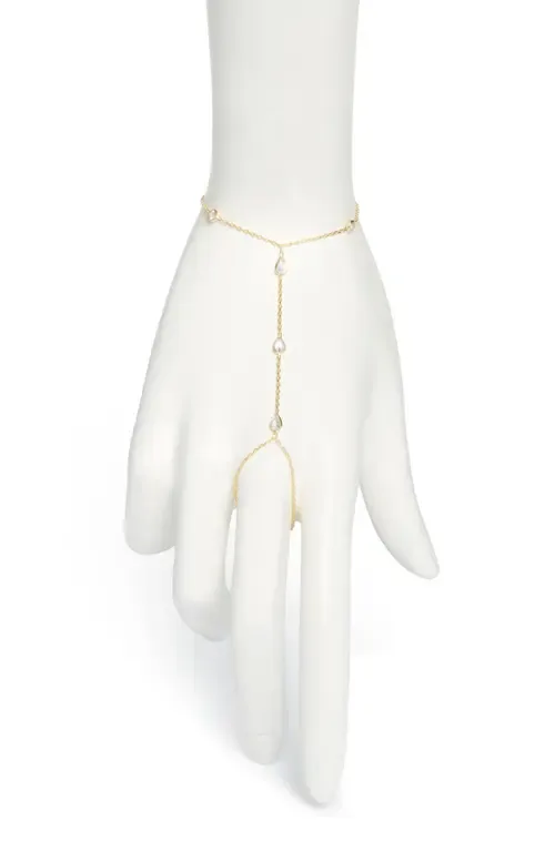 Cubic Zirconia Station Hand Chain by SHYMI
