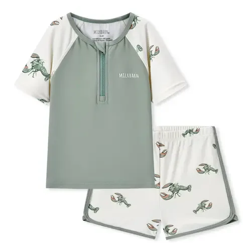 Zipper Top and Swim Trunks by MILKBARN