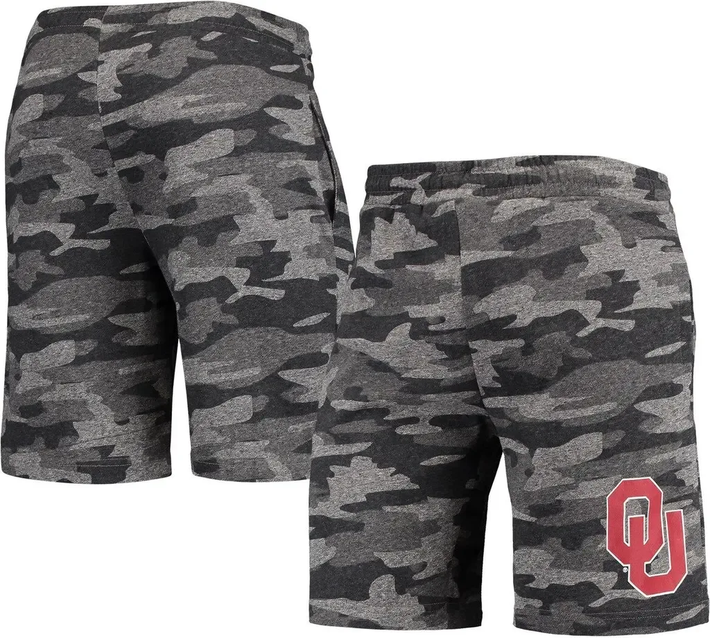 Concepts Sport Oklahoma Sooners Camo Backup Terry Jam Lounge Shorts by CONCEPTS SPORT