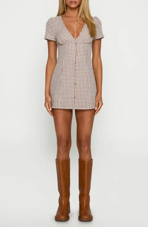Loveliness Check Skirted Romper by Princess Polly