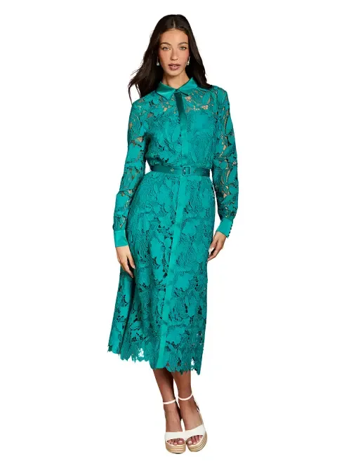 Lace Shirt Long Sleeve Dress by Coast
