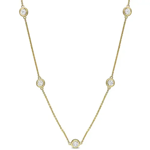 1-3/4 CTW Lab-Grown Diamond Station Necklace 14K by Julianna B.
