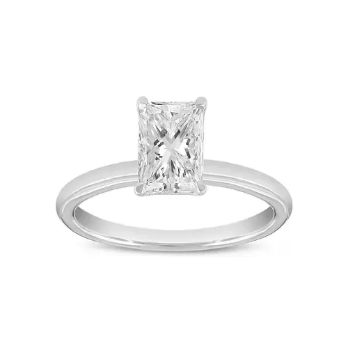 Dora 14K Gold Radiant Cut Lab Grown Solitaire Diamond Ring - 1.5 ct by LuvMyJewelry