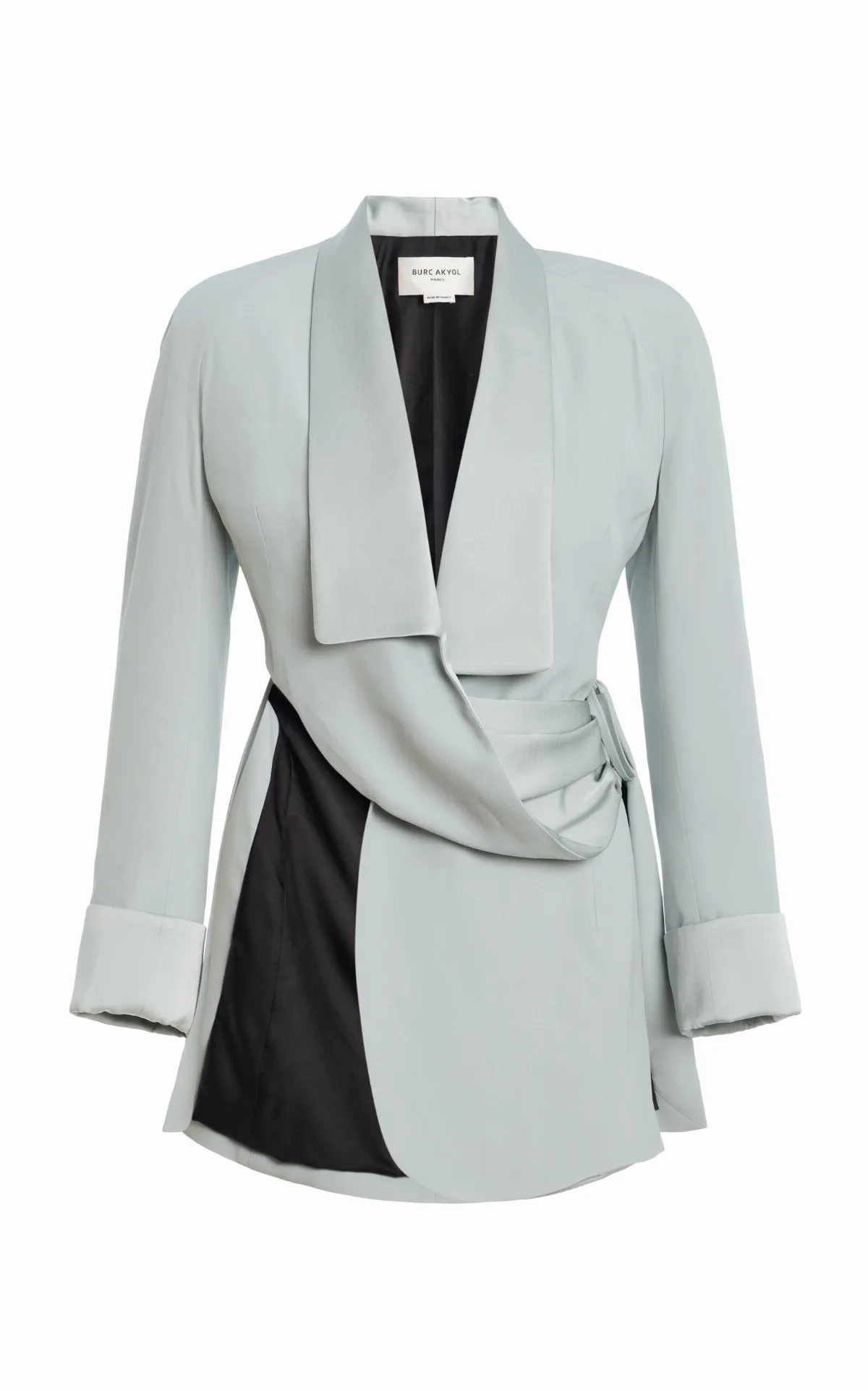 Draped Crepe Blazer by Burc Akyol