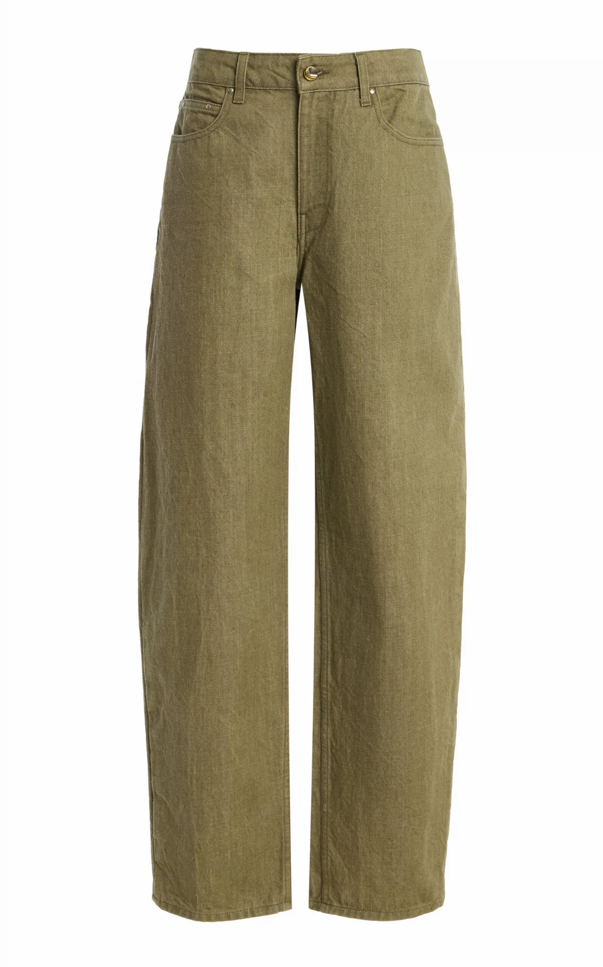 Rider Rigid Low-Rise Bowed-Leg Jeans by Ossou