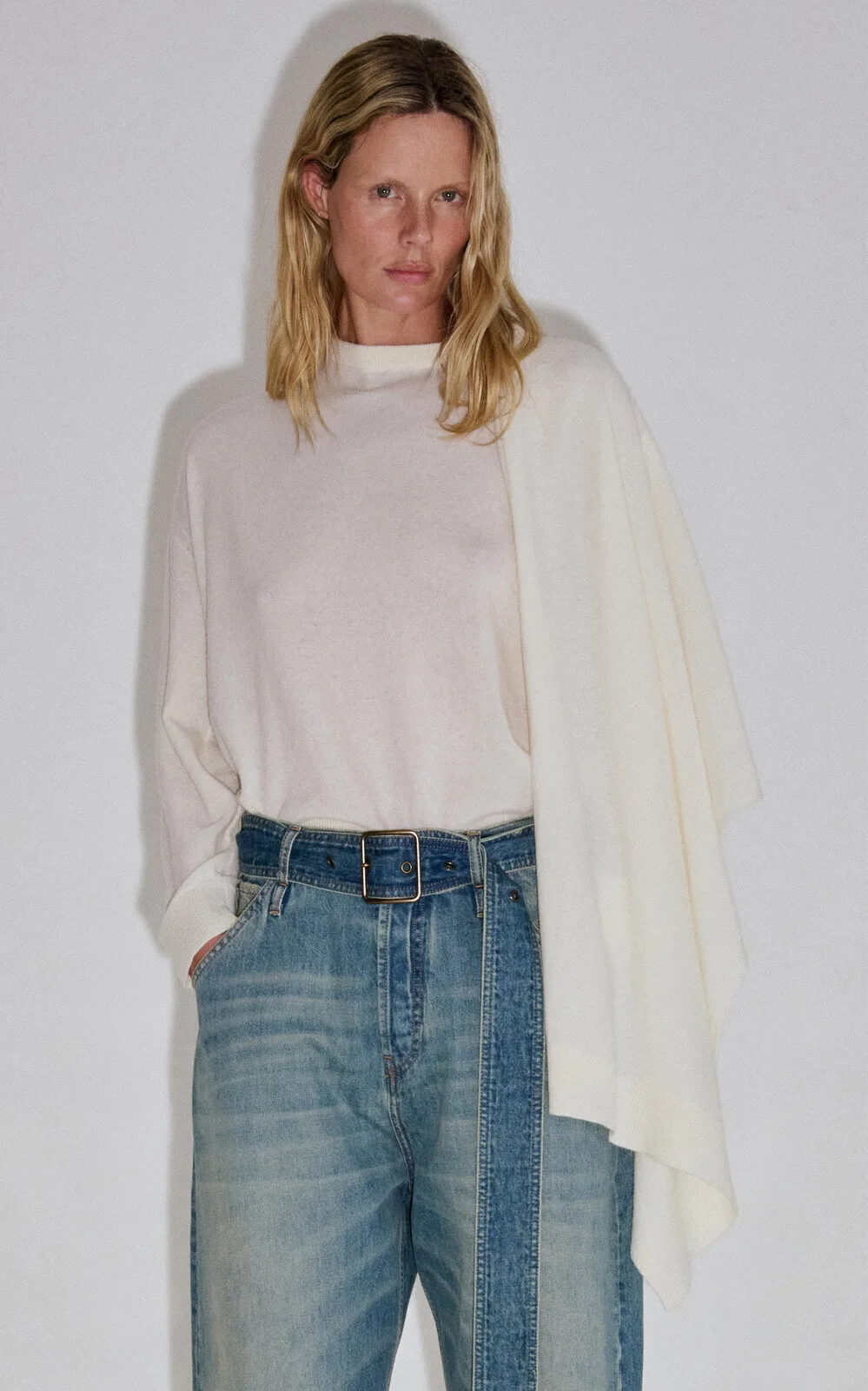 Addison Cashmere-Wool Knit Scarf Top by DARKPARK