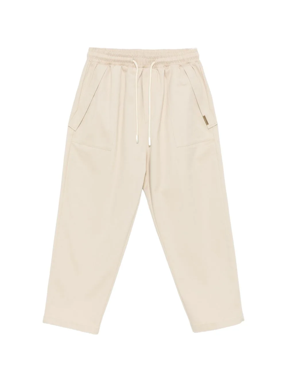 Check-Pattern Drawstring Trousers by YES LONDON
