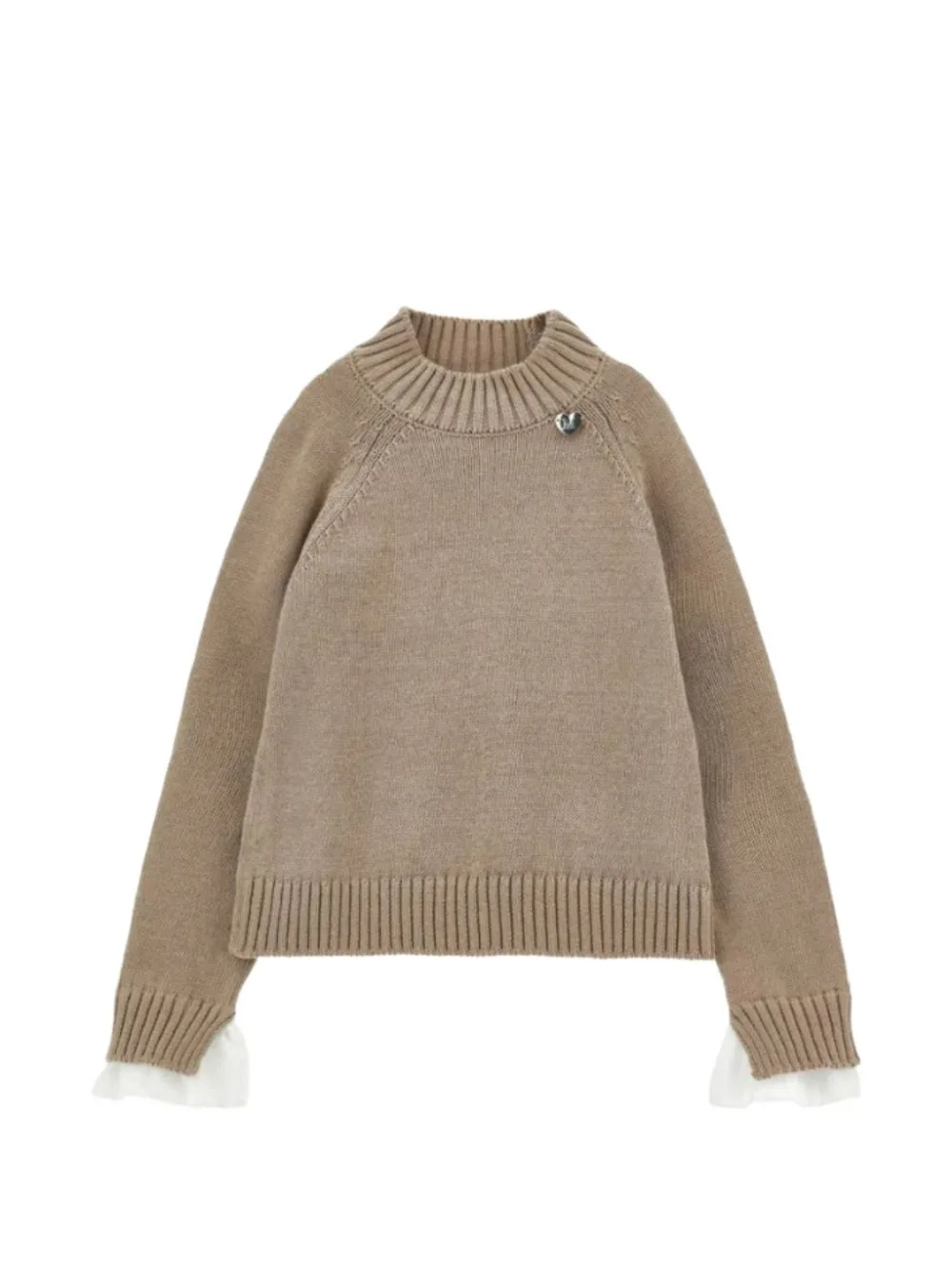 Ruffle-Trim Raglan-Sleeve Sweater by Monnalisa