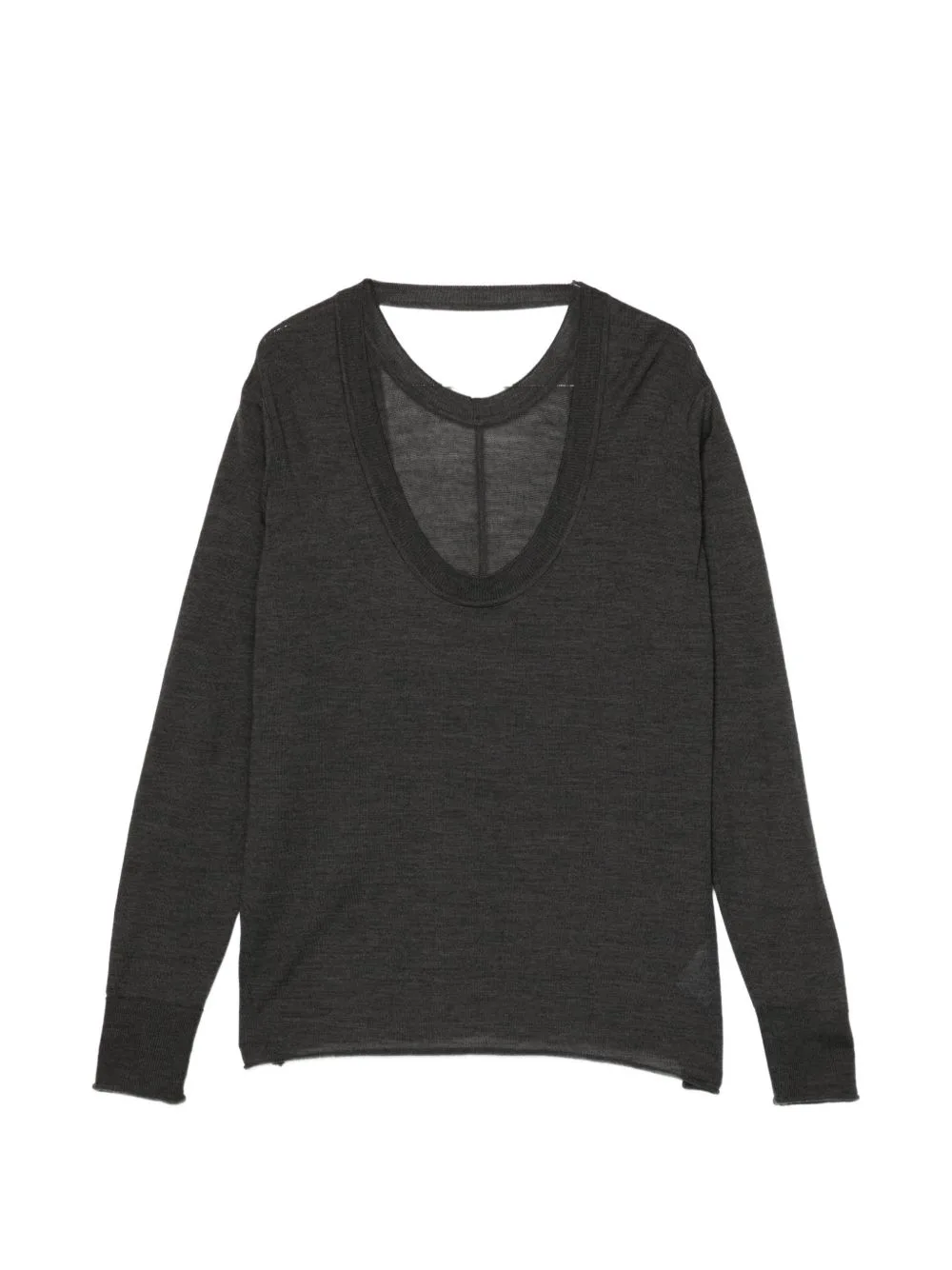 Scoop-Neck Long-Sleeve Jumper by System