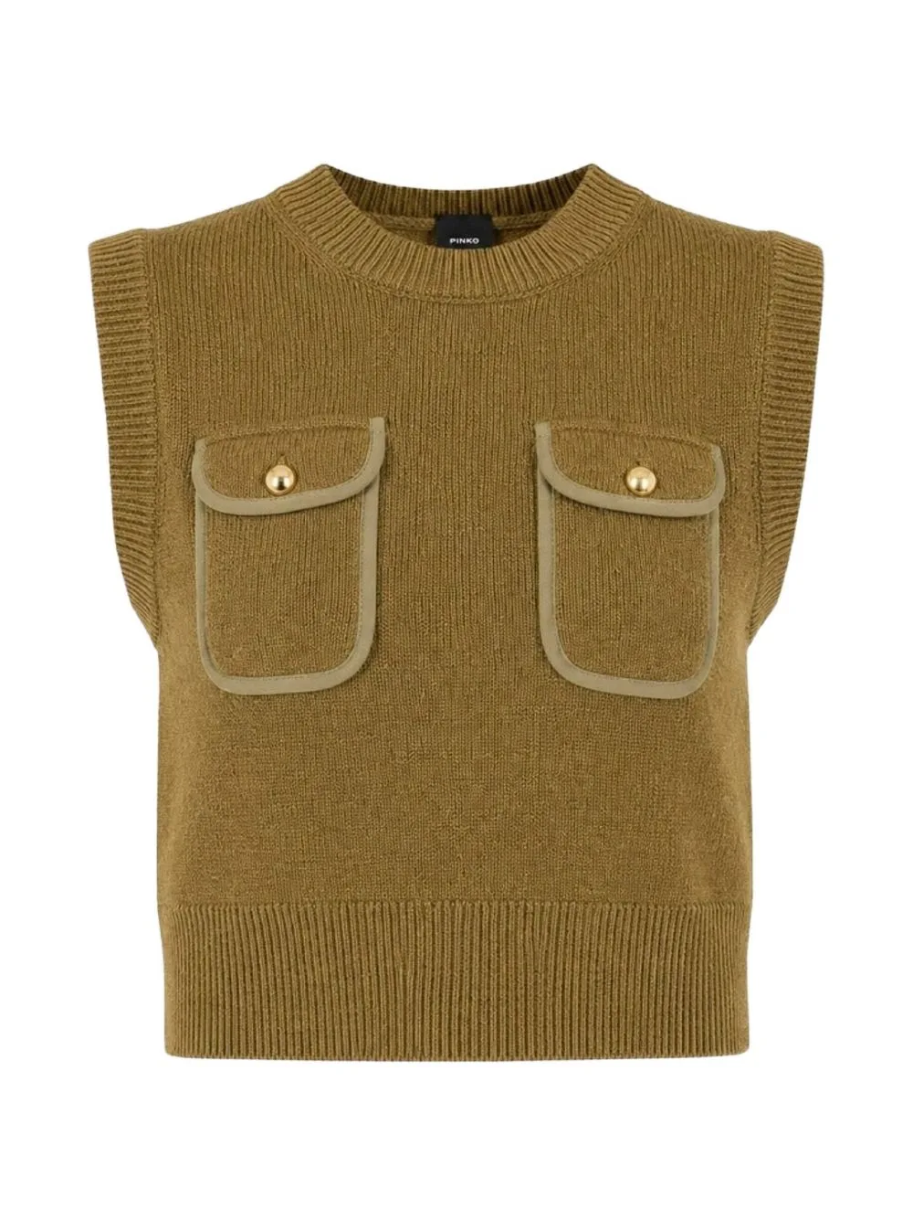 Pocket-Detail Knitted Vest by PINKO