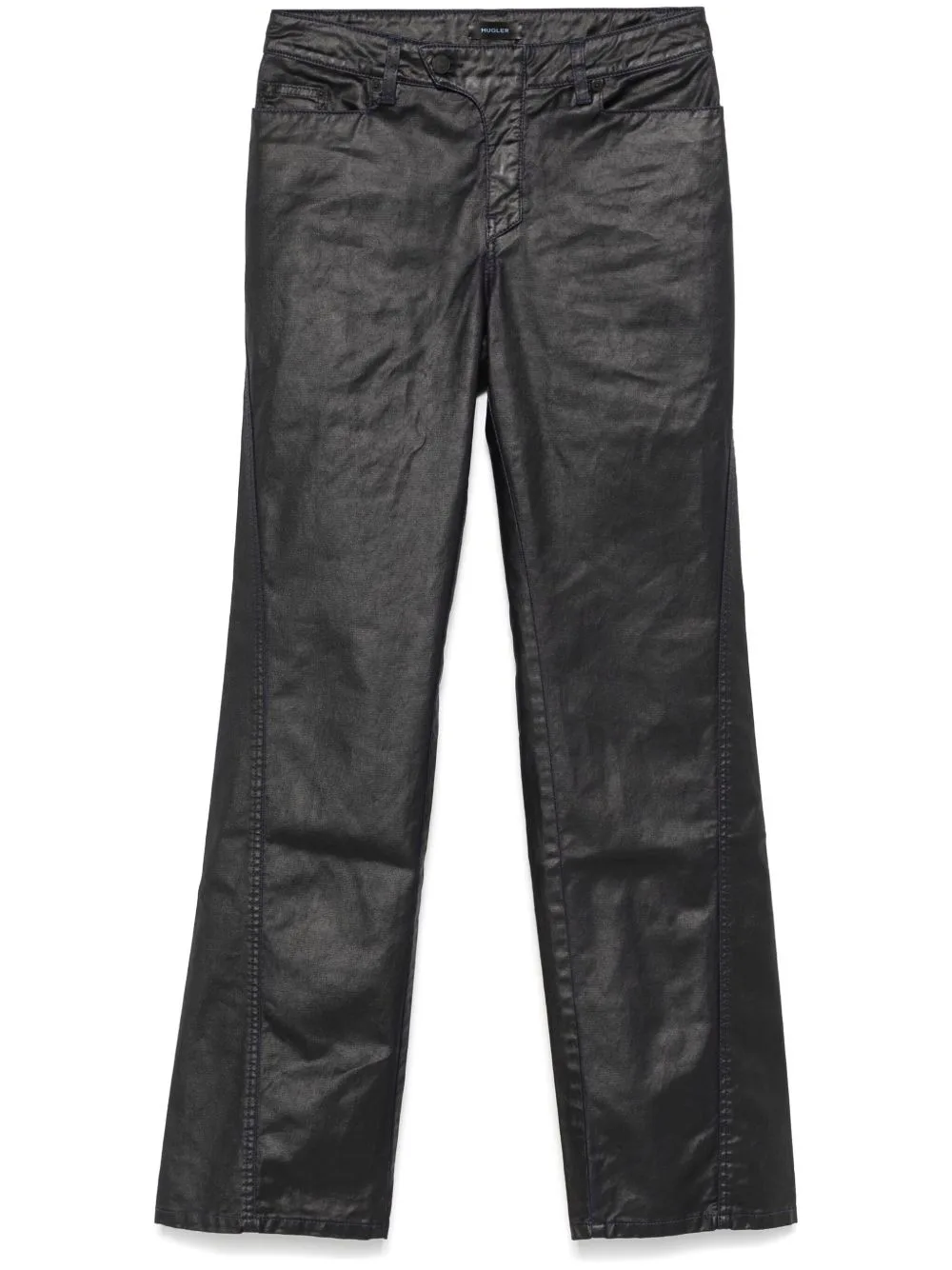 Wax-Effect Straight-Leg Trousers by Mugler