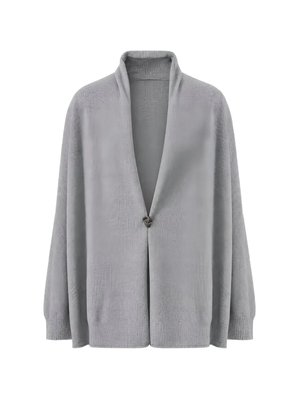 Platinum Bead-Embellished Shawl-Collar Cardigan by Fabiana Filippi