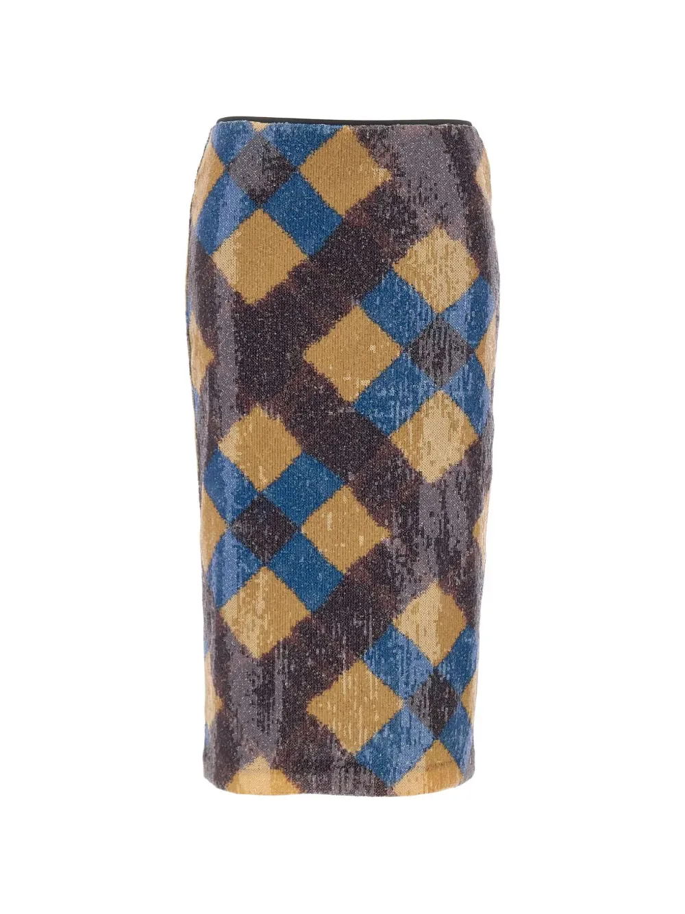Bianca Diamond-Patterned Sequin-Embellished Midi Skirt by DVF Diane von Furstenberg