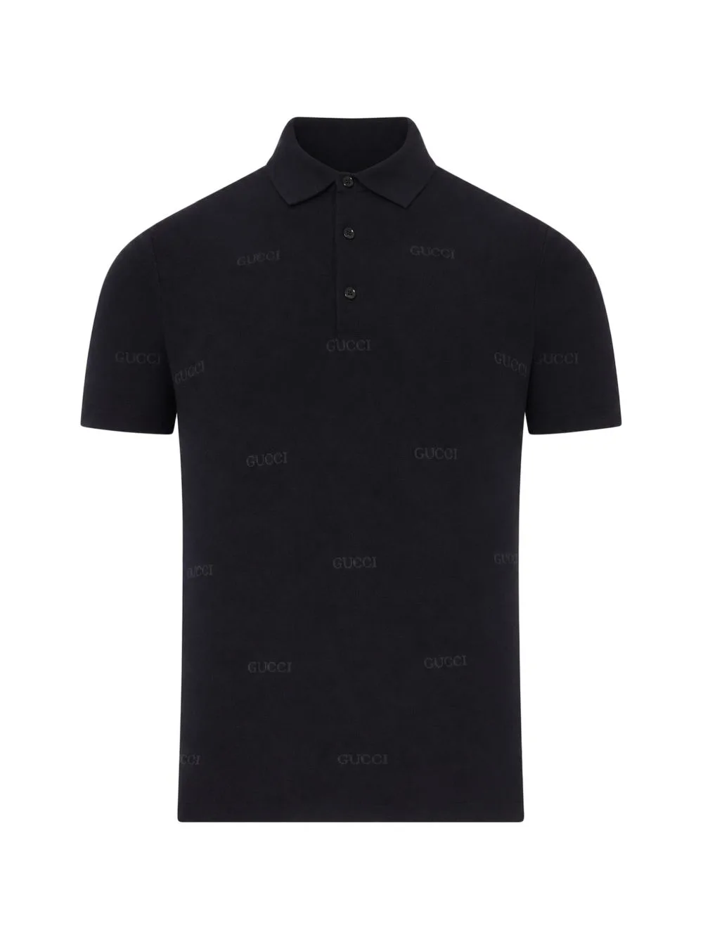 Wool Silk Jacquard Polo Shirt by Gucci