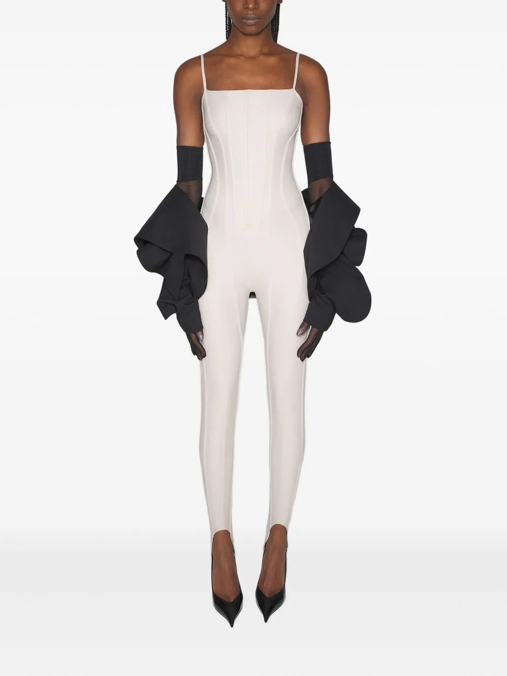 Corset-Detail Jumpsuit by Mugler