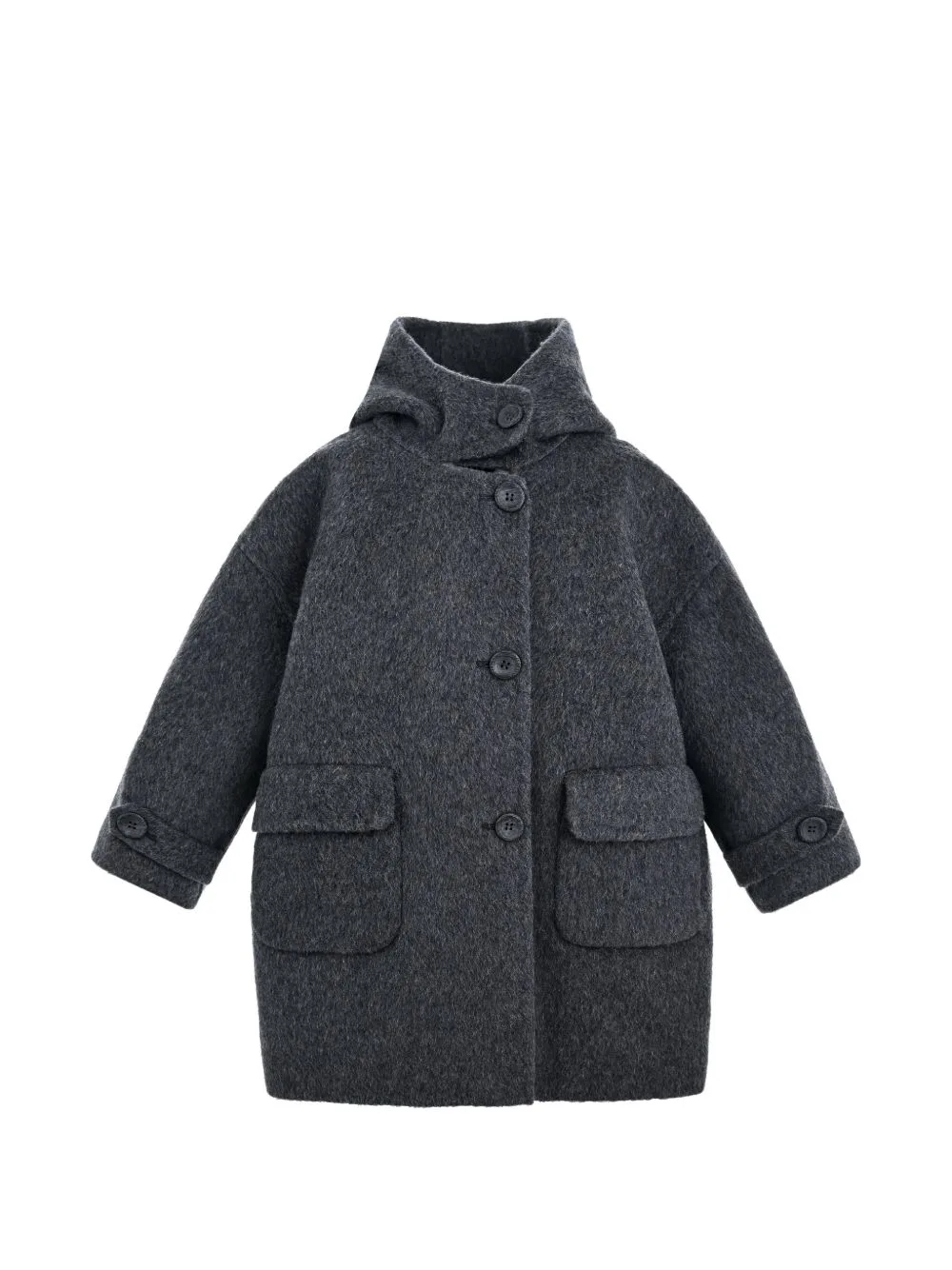 Hooded Wool Coat by Moustache