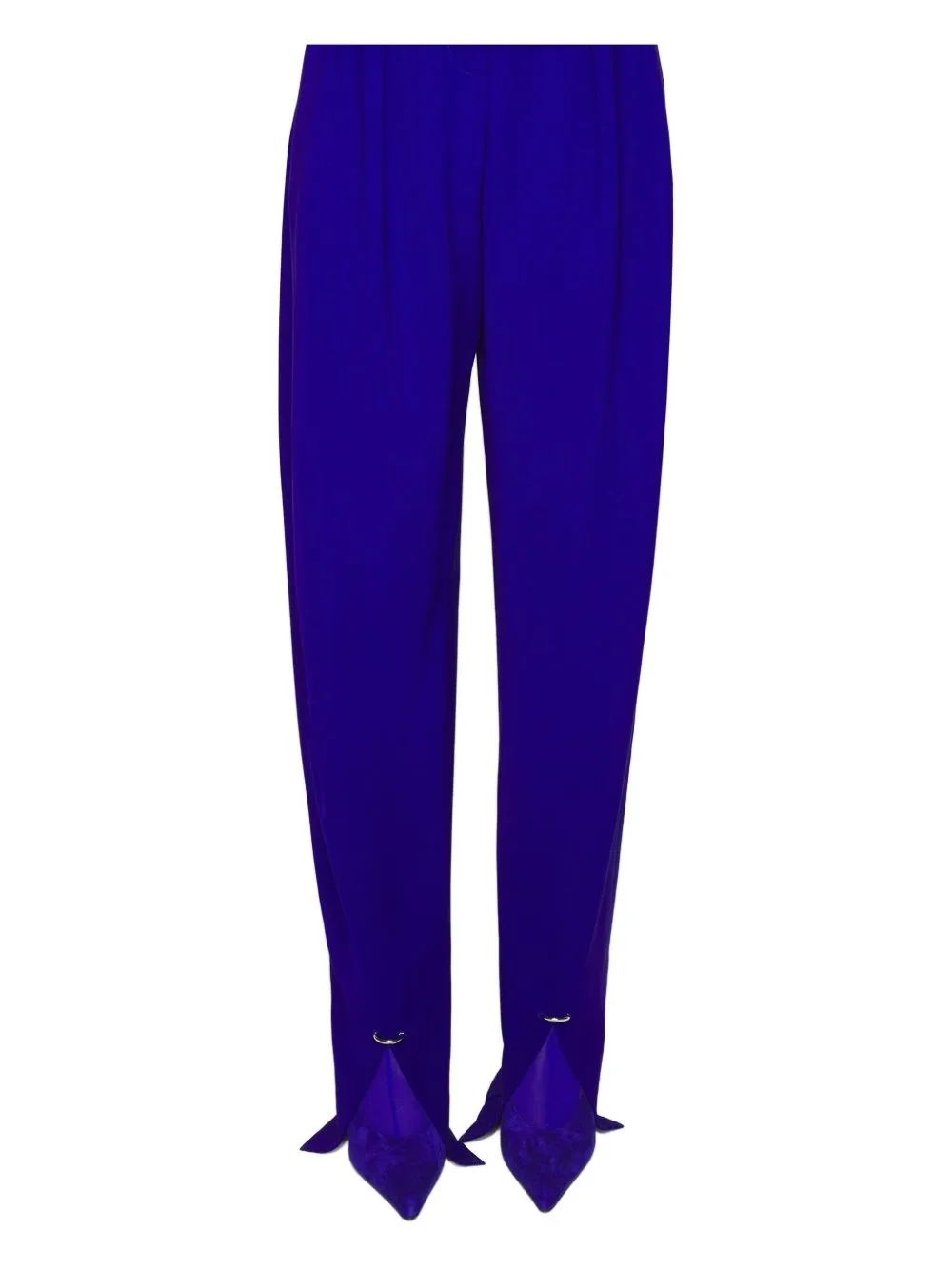 Pleated Split-Hem Trousers by Mugler