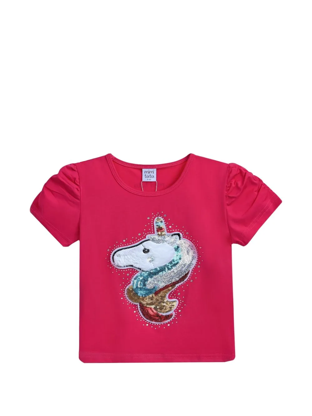 Sequin-Appliqué Puffed-Sleeve T-Shirt by Mimi Tutu